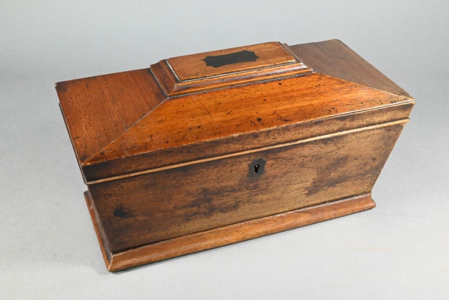 A Georgian knife box to/with a tea caddy (2) - Image 3 of 8