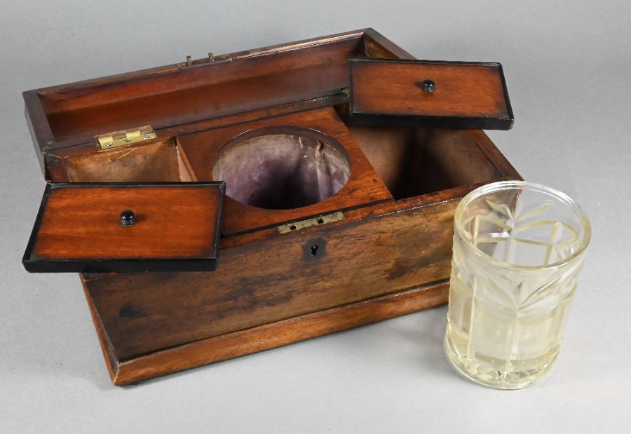 A Georgian knife box to/with a tea caddy (2) - Image 4 of 8