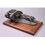 A cast iron novelty tank mechanical money-box