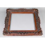 An antique Anglo-Indian padouk wood picture frame