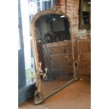 A large Victorian gilt framed mirror