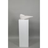 Paul Harvey (b.1960) Art Deco style marble resin Herring Gull