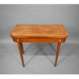 A Regency mahogany fold-over card table