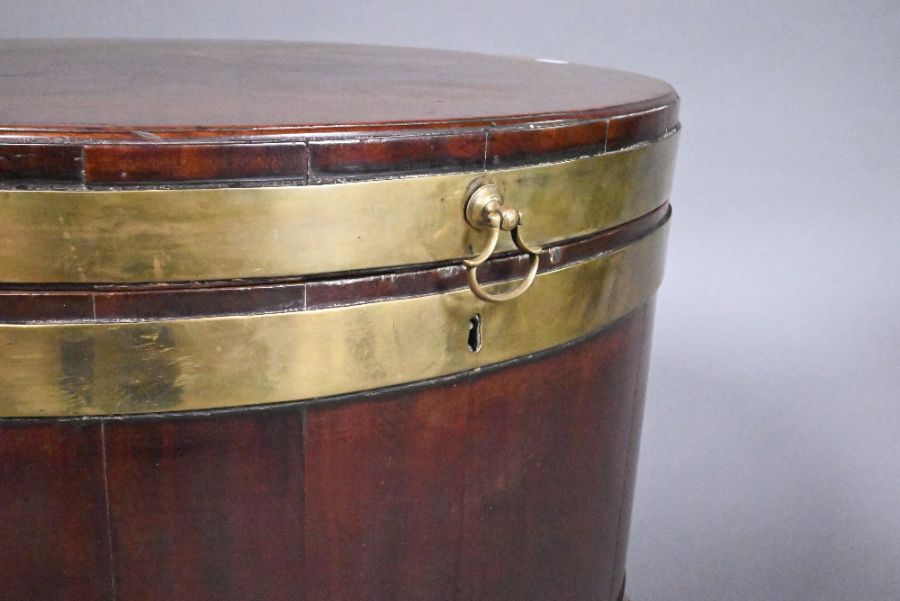 A George III brass bound mahogany wine cooler - Image 3 of 8