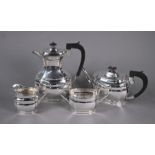 A Manor Plate (Sheffield) four piece tea set including hot water jug