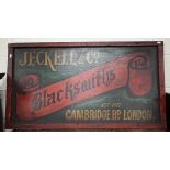 Painted wood sign for Jeckell & Co, Blacksmith, Cambridge Road, London, 60 x 107 cm
