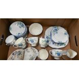 A Salisbury china 'Clematis' tea service, etc (box)