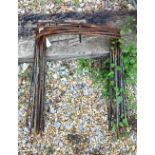 Ten small weathered steel garden frames (10)