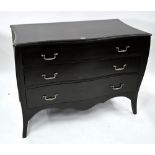 Julian Chichester, a contemporary commode chest in smoked oak, of three long drawers with polished