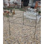 Pair of weathered steel garden screening frames, 128 x 97 cm h (2)