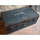 A vintage travel trunk