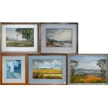 John Sylvester - an extensive watercolour landscape and other mixed media landscapes and other views