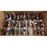 A collection of 59 Del Prado cast metal equestrian figures of Napoleonic cavalrymen to/w over 150