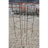 Pair of weathered steel curved garden frames (2)