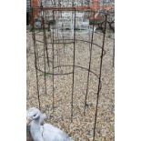 Pair of weathered steel curved garden frames, 125 cm h (2)