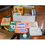 A collection of vintage and later party games (box)