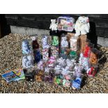 A collection of over fifty Beanie Baby teddy bears - some boxed, to/w other related merchanise