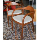 A set of six Italian Tonon 'Timeless 661' American walnut dining chairs, Scandinanvian inspired