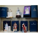 Six boxed limited edition Royal Doulton Royal Commemorative figures - Her Majesty the Queen