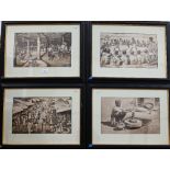 J Macharlone - A set of six framed Philippines prints, 21 x 35 cm (6)