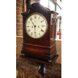 Leach, Romsey, a 19th century mahogany cased twin fuse bracket clock, with white enamelled dial,