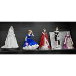 A boxed Royal Worcester figure of HM Queen Elizabeth II, dressed in the Robes of the Order of the