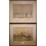Two Eton College prints, 26 x 37 cm each (2)