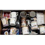 Two boxes of boxed Royal Commemorative ware, including Royal Crown Derby, Wedgwood, Royal Doulton,