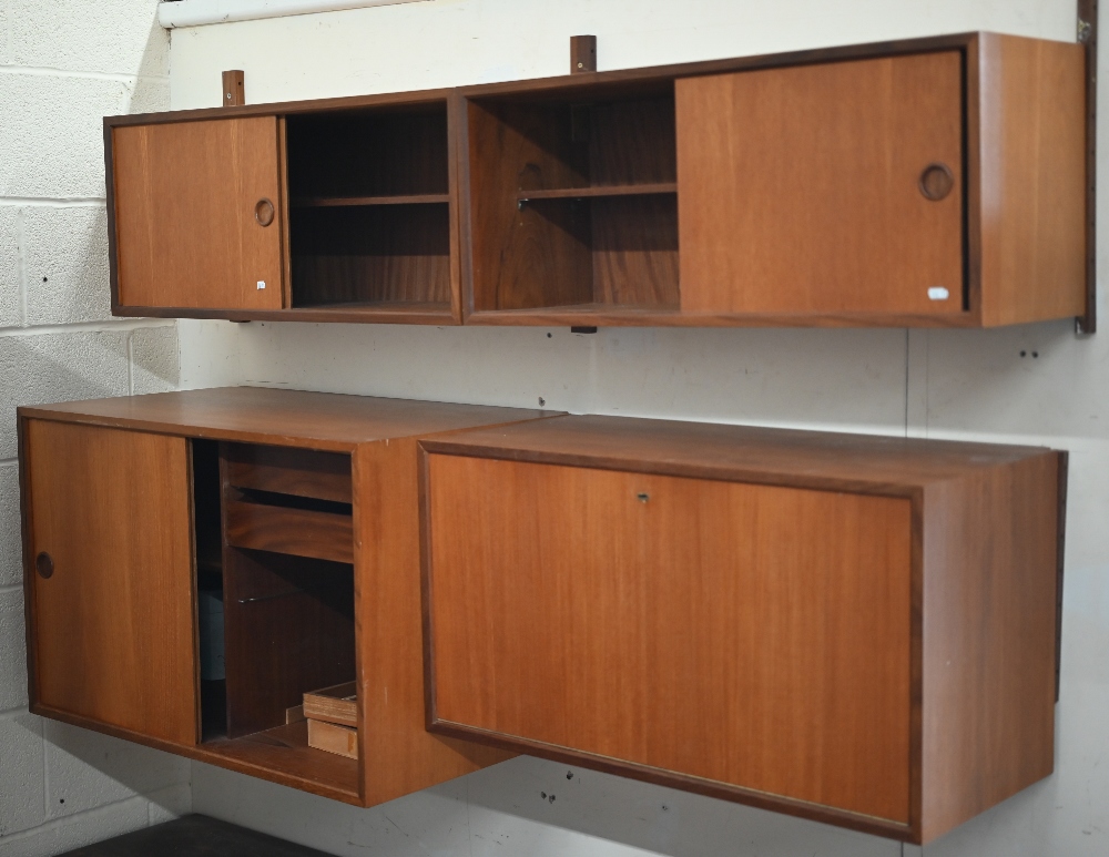 Seven various Danish design teak modular wall cabinets including drawers and cupboards, all as found - Image 2 of 2