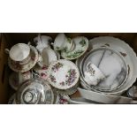Set of twelve Royal Albert Flower of the Month series tea cups and saucers and a matching coffee cup