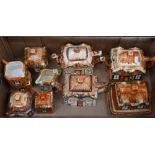 Various pottery cottage ware including three services, three piece tea services and a butter-dish (