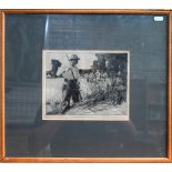 After William Lee Hankey (1869-1952) - 'Field Workers', etching, signed in pencil, with artist's