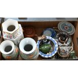 Various Asian and other ceramics and collectables including Y Xing teapot, various vases, bowls of