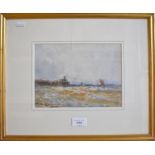 Thomas Bush Hardy (1842-1897) - 'Calais Pier', watercolour, signed lower left, 17 x 23 cm