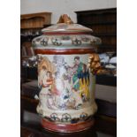 WITHDRAWN Eastern large jar and cover, printed with classical figures, 41 cm high