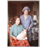 HM Queen Elizabeth II and HRH the Duke of Edinburgh Christmas card with printed photographic front