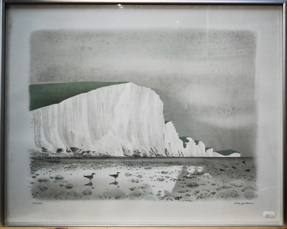 After David Gentleman (b 1930) - White cliffs of Dover, limited edition print numbered 178/350,