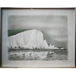 After David Gentleman (b 1930) - White cliffs of Dover, limited edition print numbered 178/350,