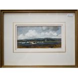 Oliver Ommanney (b 1954) - 'The Exe Estuary', oil on card, 9.5 x 19 cm