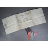 George III parchment medical diploma for D H Smith , Ex Universitate Marischallana (Aberdeen), 1773,