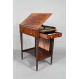 A good Regency mahogany drawing/reading/writing table, the adjustable easel top with paper rest over