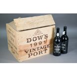 Part case of ten bottles of Dow's 1991 vintage port (bottled 1993)
