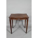 An antique Chippendale design mahogany occasional table, the four sides serpentine form top over a