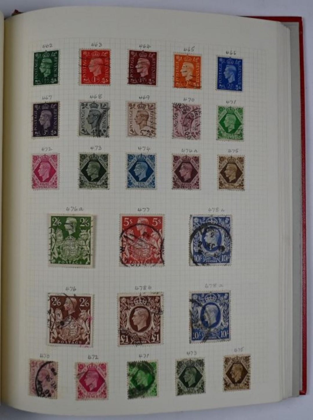 An album of Victorian and later British postage stamps, including 1d Black CI with three good - Image 2 of 7