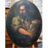 19th century Continental school - Depiction of the story of the head of John the Baptist, oil on