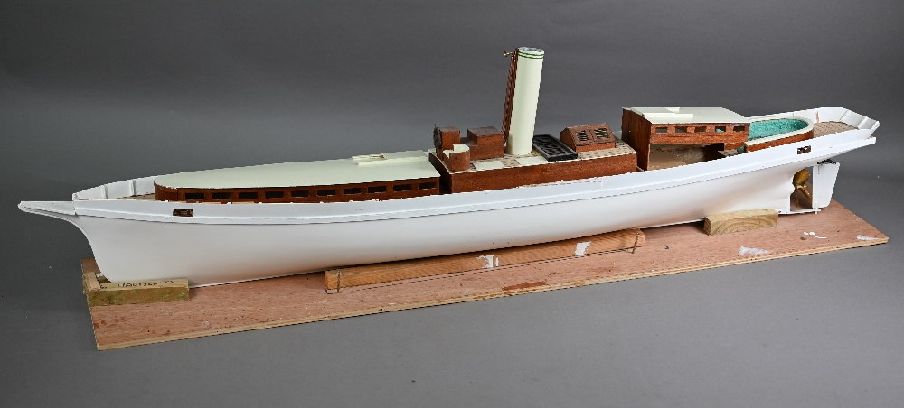 A scratch-built model of a Victorian steam-yacht 'Skeandhu' (unfinished)