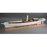 A scratch-built model of a Victorian steam-yacht 'Skeandhu' (unfinished)