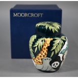 Moorcroft Collector's Club 'Noah's Ark' ginger jar and cover 1995, no 572, 15 cm (boxed)