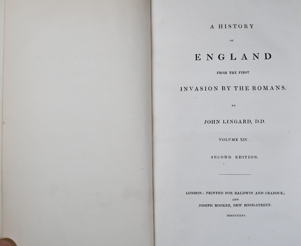 Lingard, John - A History of England, London: J Mawman, 14 vols - vols I-VIII 3rd edition 1825, vols - Image 4 of 4