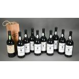 Nine bottles of Warre's 1991 vintage port (bottled 1993), to/w a bottle of Blandy's Maderia Bual